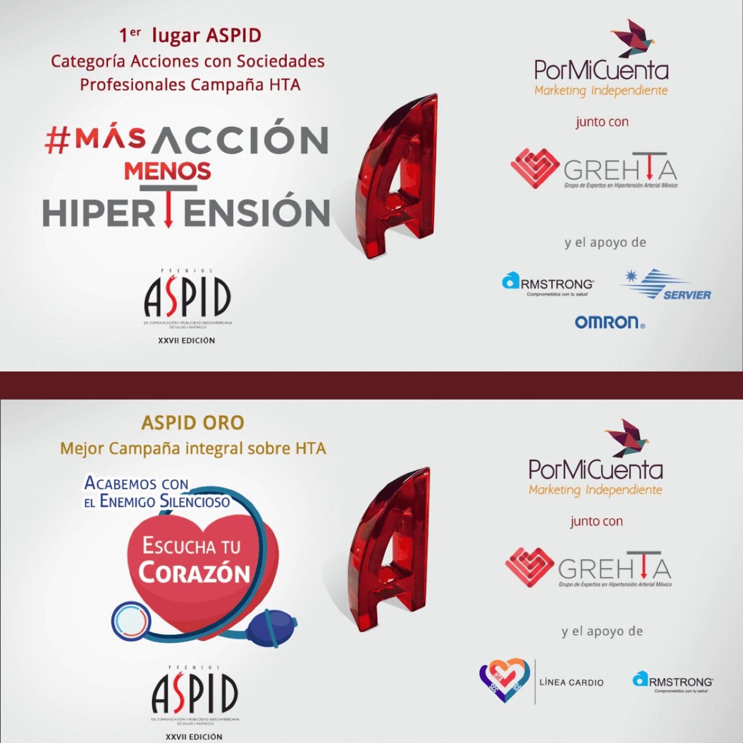 GREHTA ganador de 2 premios ASPID